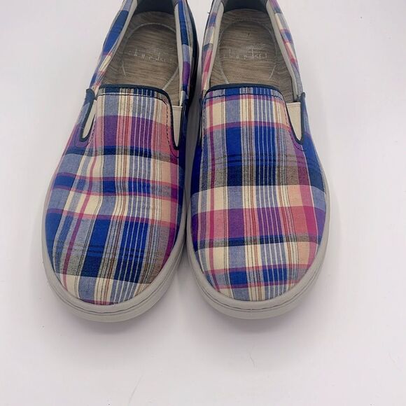 Dansko belle madras plaid fabric slip on sneaker - Picture 2 of 7